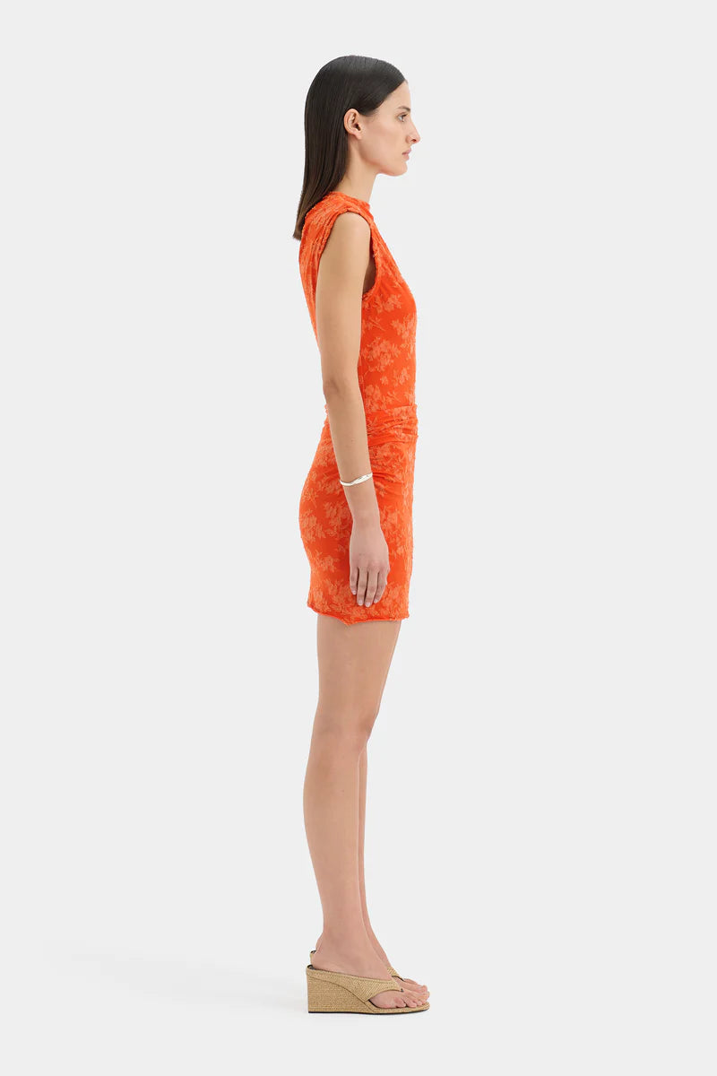 Blanca Mini Dress in Tangerine Sir.