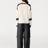 Long Sleeve Slouch Panelled T-Shirt