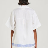 Collared S/Sleeve Shirt in White