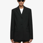 Marcelli Blazer in Black and White Pinkstripe Bec and Bridge