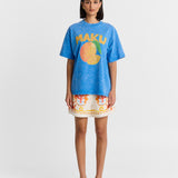 Mango Oversized Tee in Blue Maku
