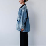 Charlie Jacket in Blue Denim Mabel