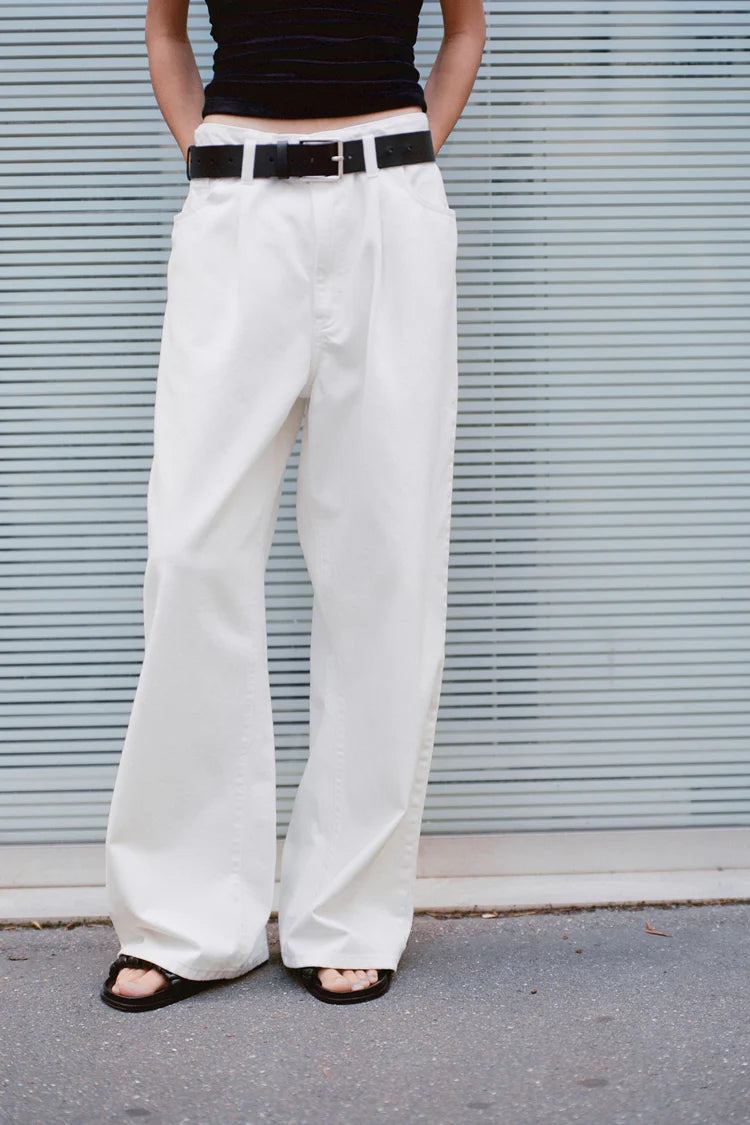 Felicity Denim Trousers in White