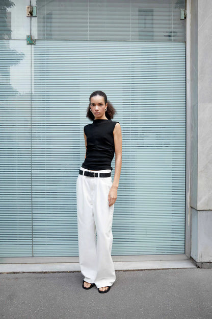 Felicity Denim Trousers in White