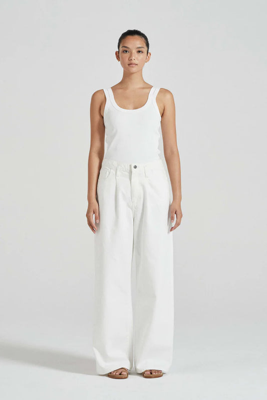 Felicity Denim Trousers in White