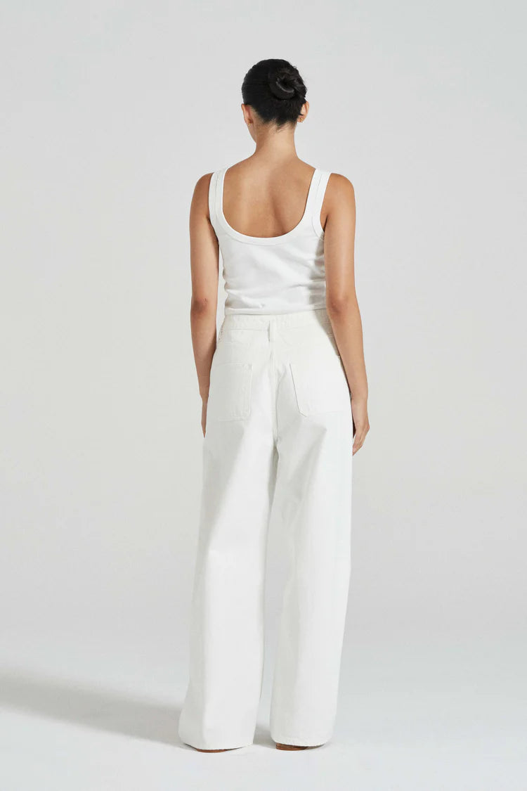 Felicity Denim Trousers in White