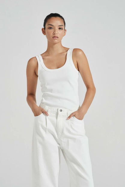 Felicity Denim Trousers in White