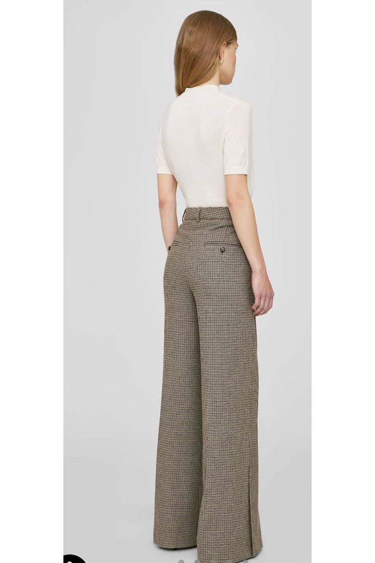 Lyra Trouser in Mini Houndstooth by Anine Bing