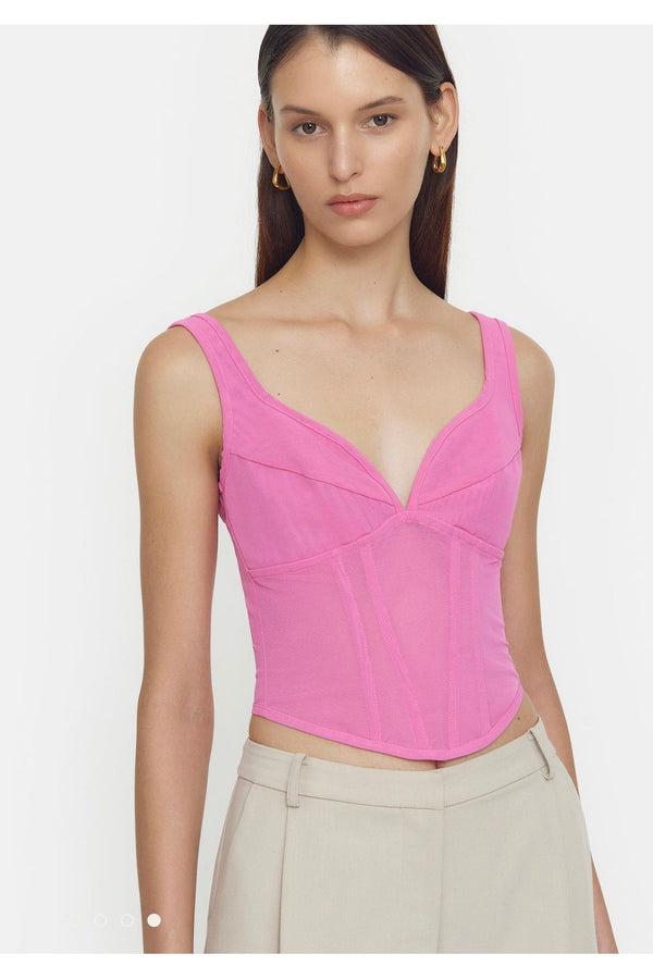Theta Bustier in Flash Pink by Viktoria & Woods