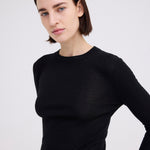 clue merino sweater black close up