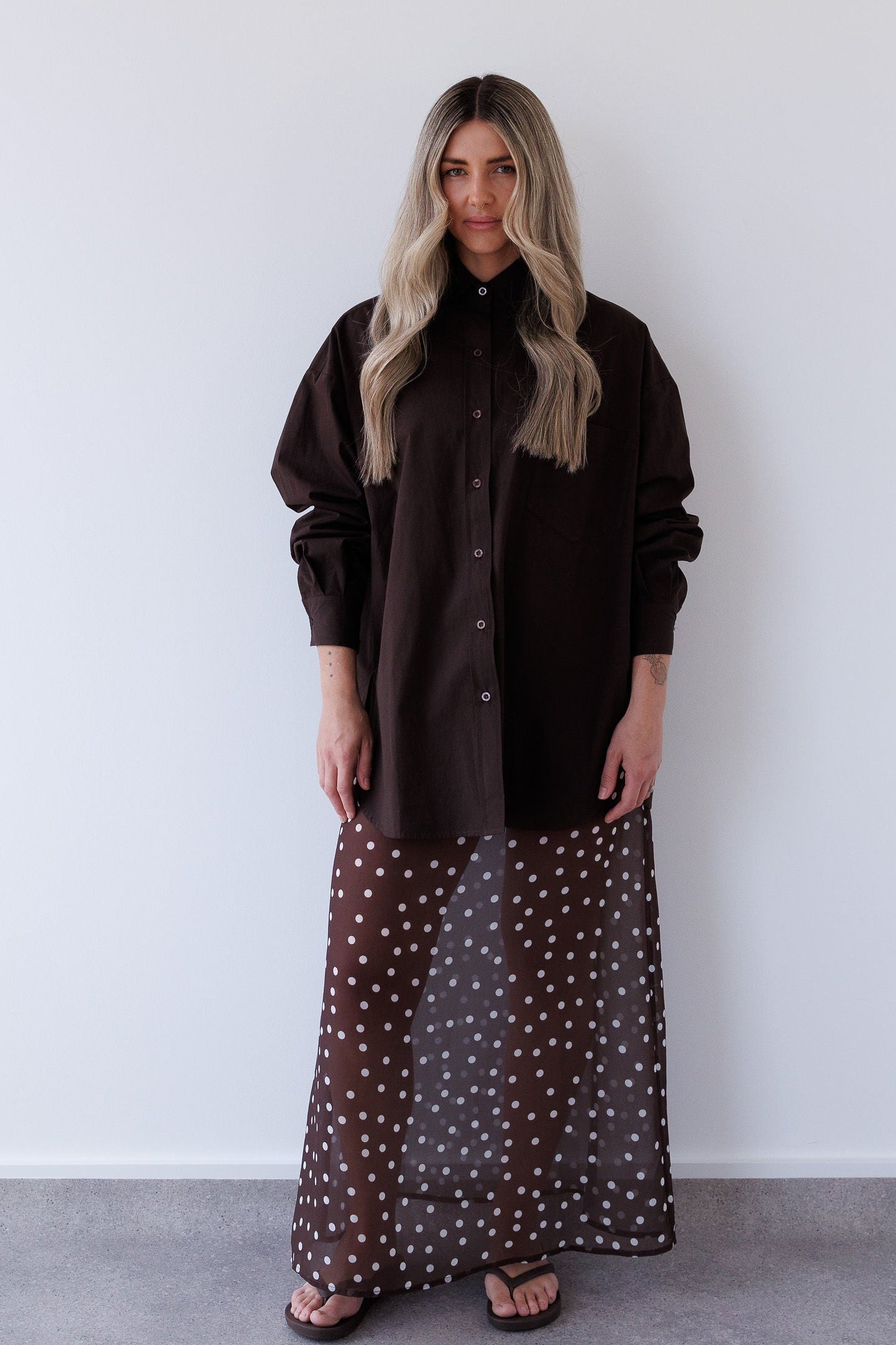 Bec Shirt in Chocolate Mabel