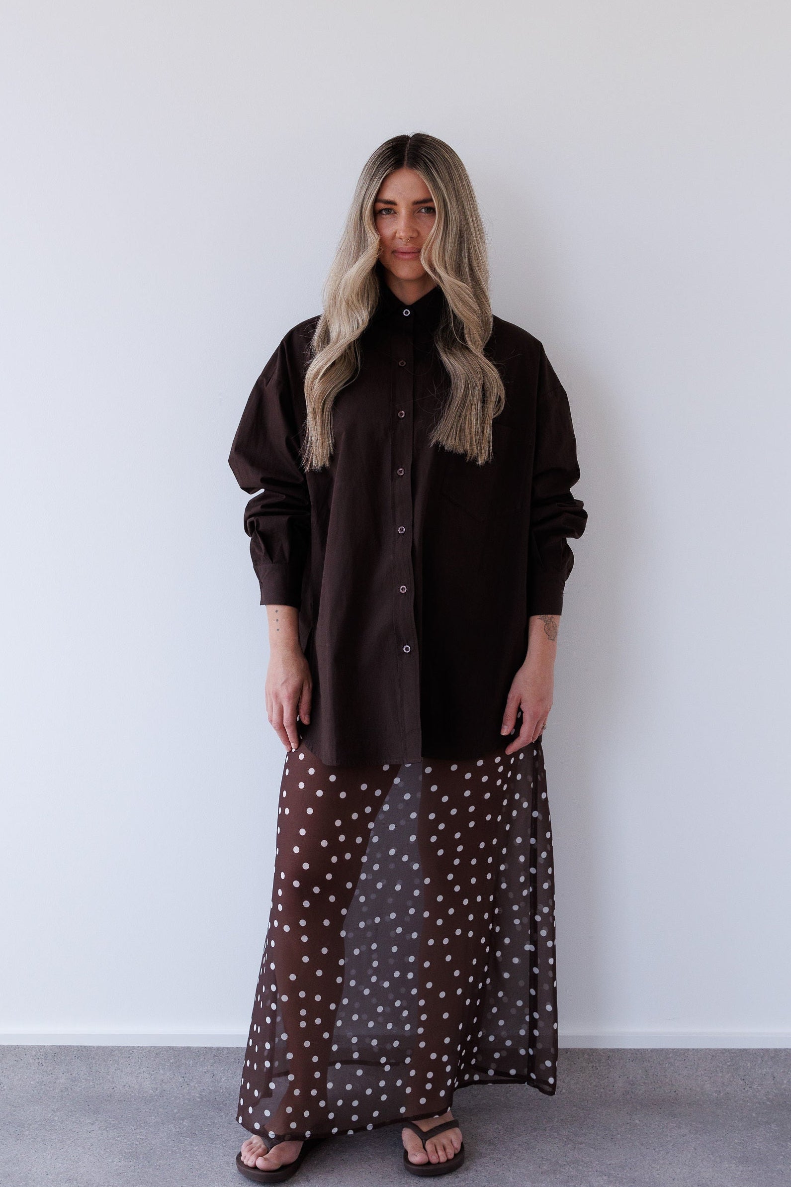 Bec Shirt in Chocolate Mabel