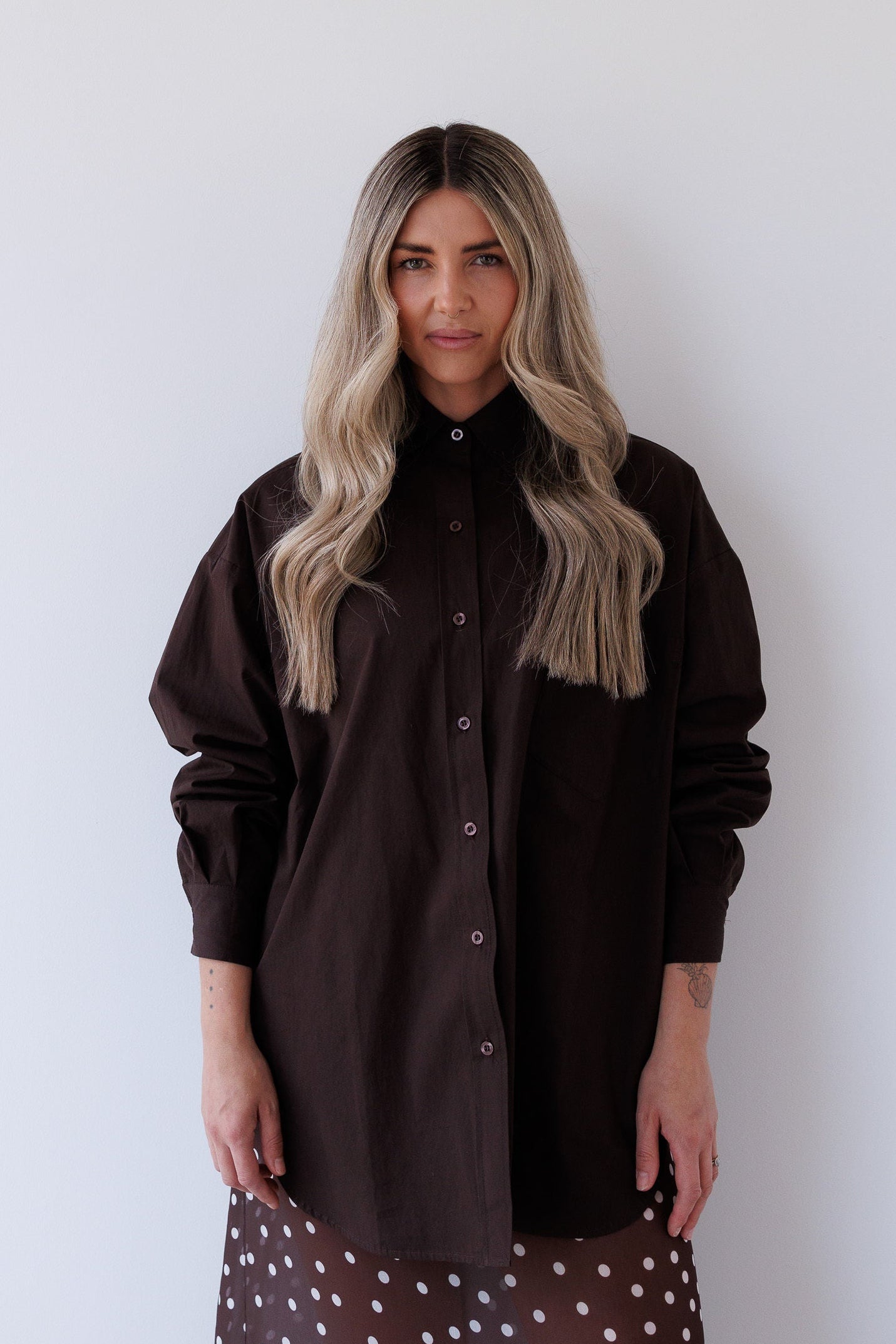 Bec Shirt in Chocolate Mabel