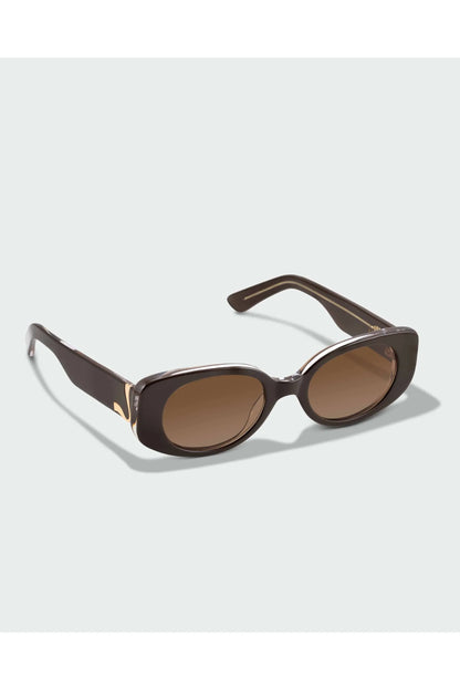The Helena Sunglasses in Dark Chocolate by Luv Lou