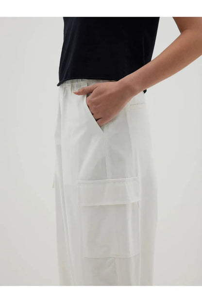Cotton Canvas Cargo Pant in White by Bassike