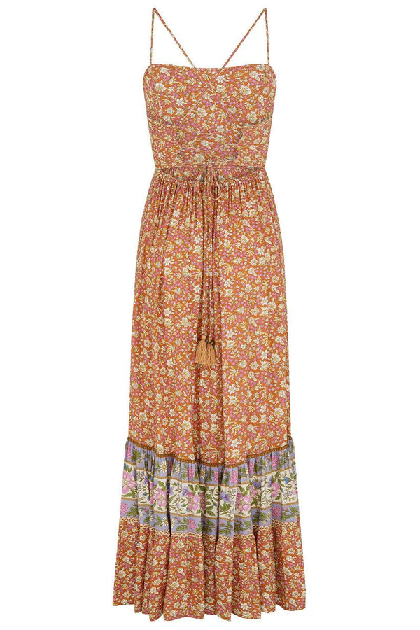 Sienna Strappy Maxi Dress in Clay by Spell