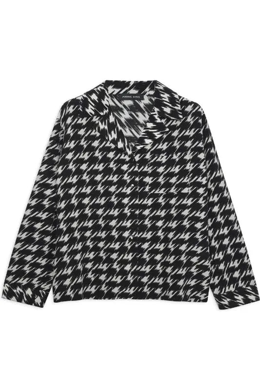 Aiden Shirt in Houndstooth Print by Anine Bing