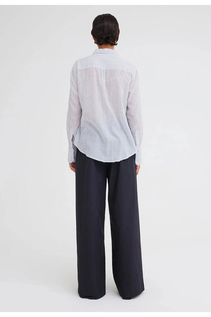 Dylan Shirt in Navy/Pale Blue Stripe by Jac + Jack