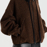 Boiled Wool Zip Chocolate