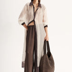 Havana Maxi Dress Chocolate Stripe Elka Collective