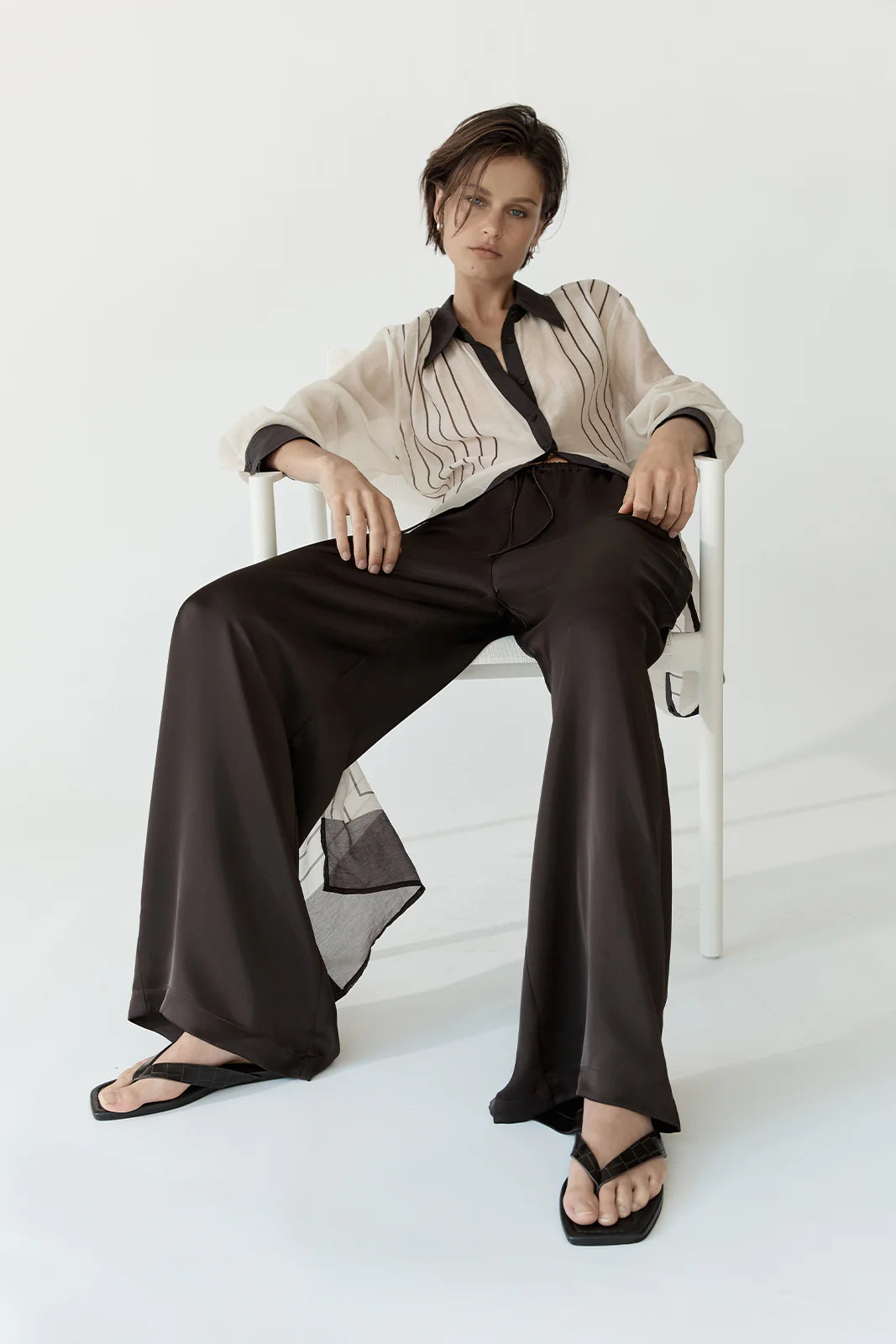 Havana Maxi Dress Chocolate Stripe Elka Collective