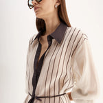 Havana Maxi Dress Chocolate Stripe Elka Collective