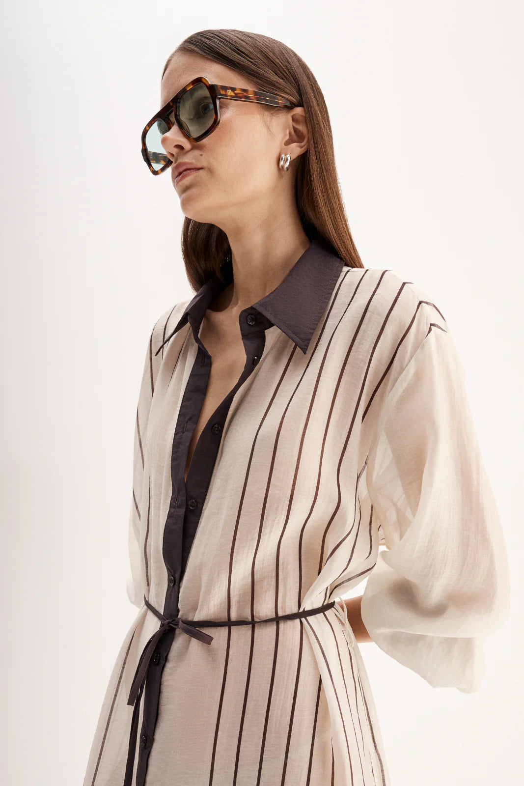 Havana Maxi Dress Chocolate Stripe Elka Collective