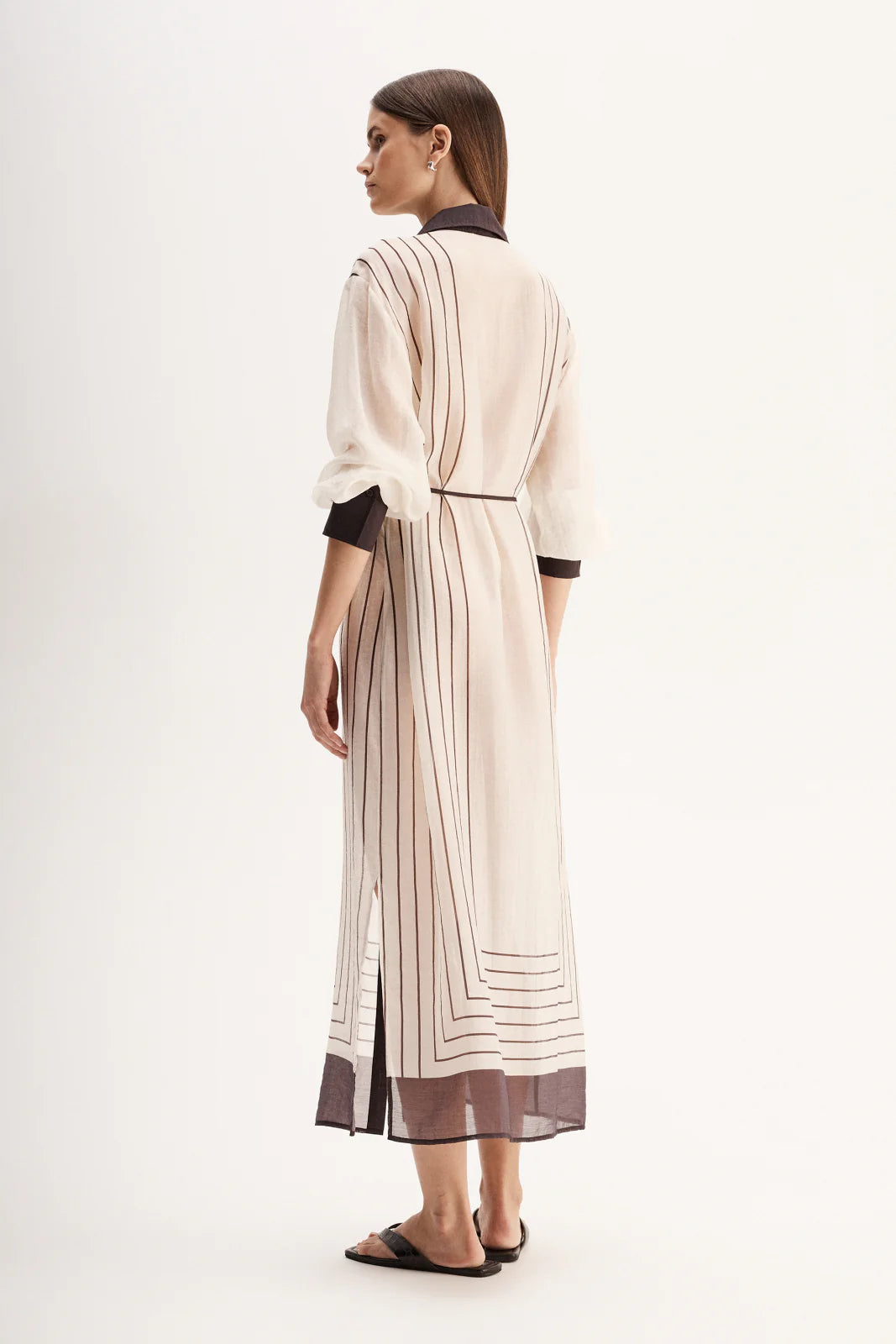Havana Maxi Dress Chocolate Stripe Elka Collective