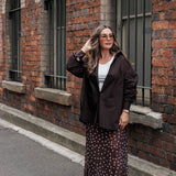 Bec Shirt in Chocolate Mabel