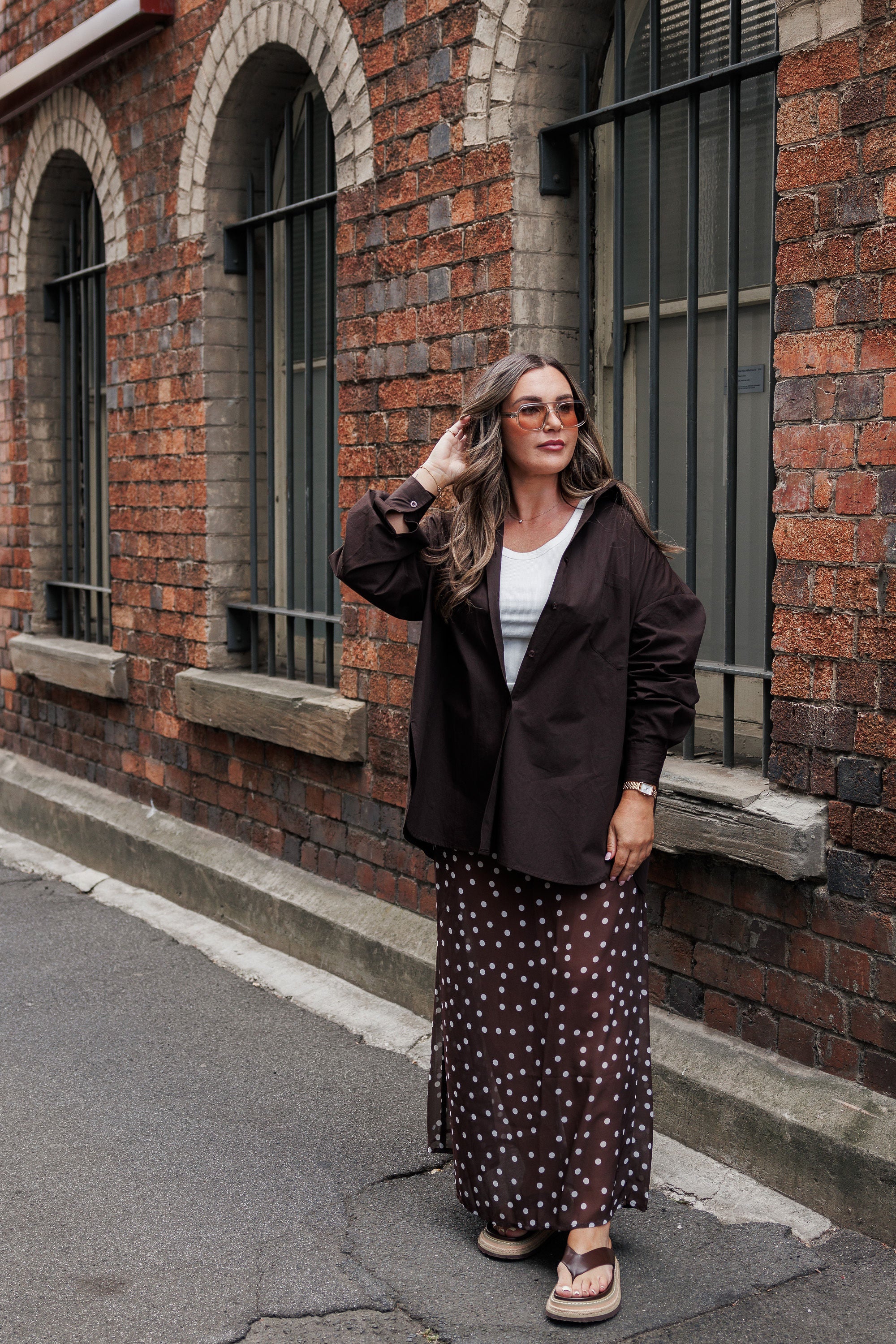 Bec Shirt in Chocolate Mabel