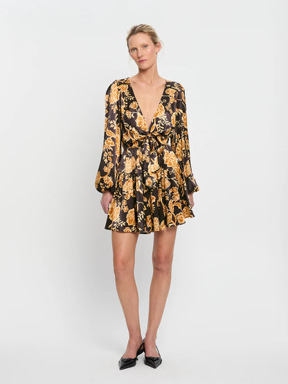 Kaia Tie Front Mini Dress