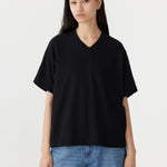 Boxy V Neck Short Sleeve T-shirt