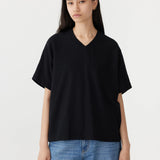 Boxy V Neck Short Sleeve T-shirt