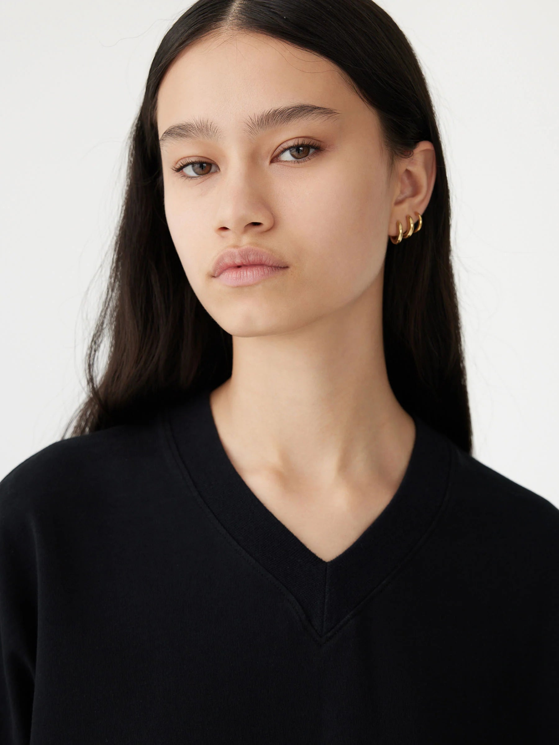 Boxy V Neck Short Sleeve T-shirt