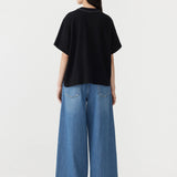 Boxy V Neck Short Sleeve T-shirt