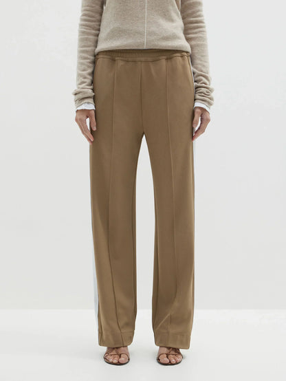 Twill Stripe Detail Pant in Tan/White