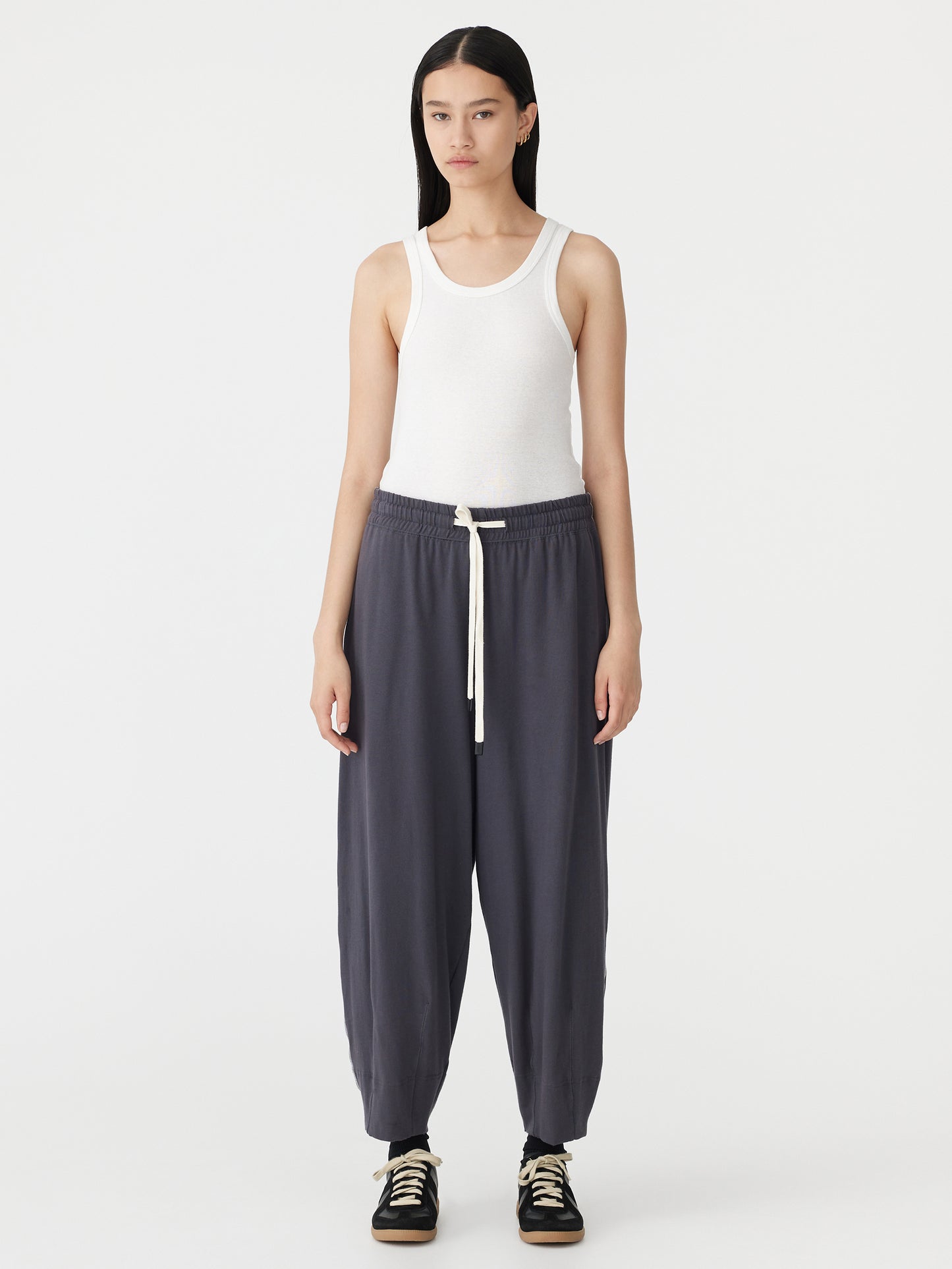 Voluminous Jersey Pant in Washed Navy