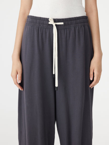 Voluminous Jersey Pant in Washed Navy