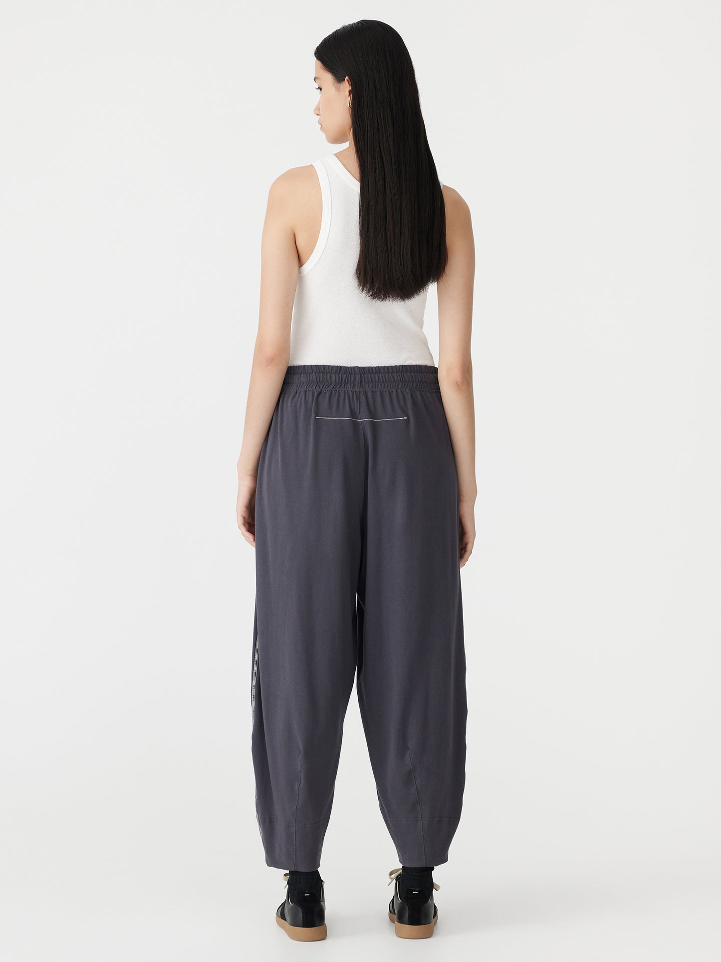 Voluminous Jersey Pant in Washed Navy