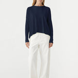 Slouch Circle Long Sleeve Tee in Blue Ink
