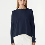 Slouch Circle Long Sleeve Tee in Blue Ink