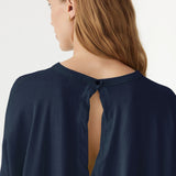 Slouch Circle Long Sleeve Tee in Blue Ink