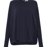 Slouch Circle Long Sleeve Tee in Blue Ink