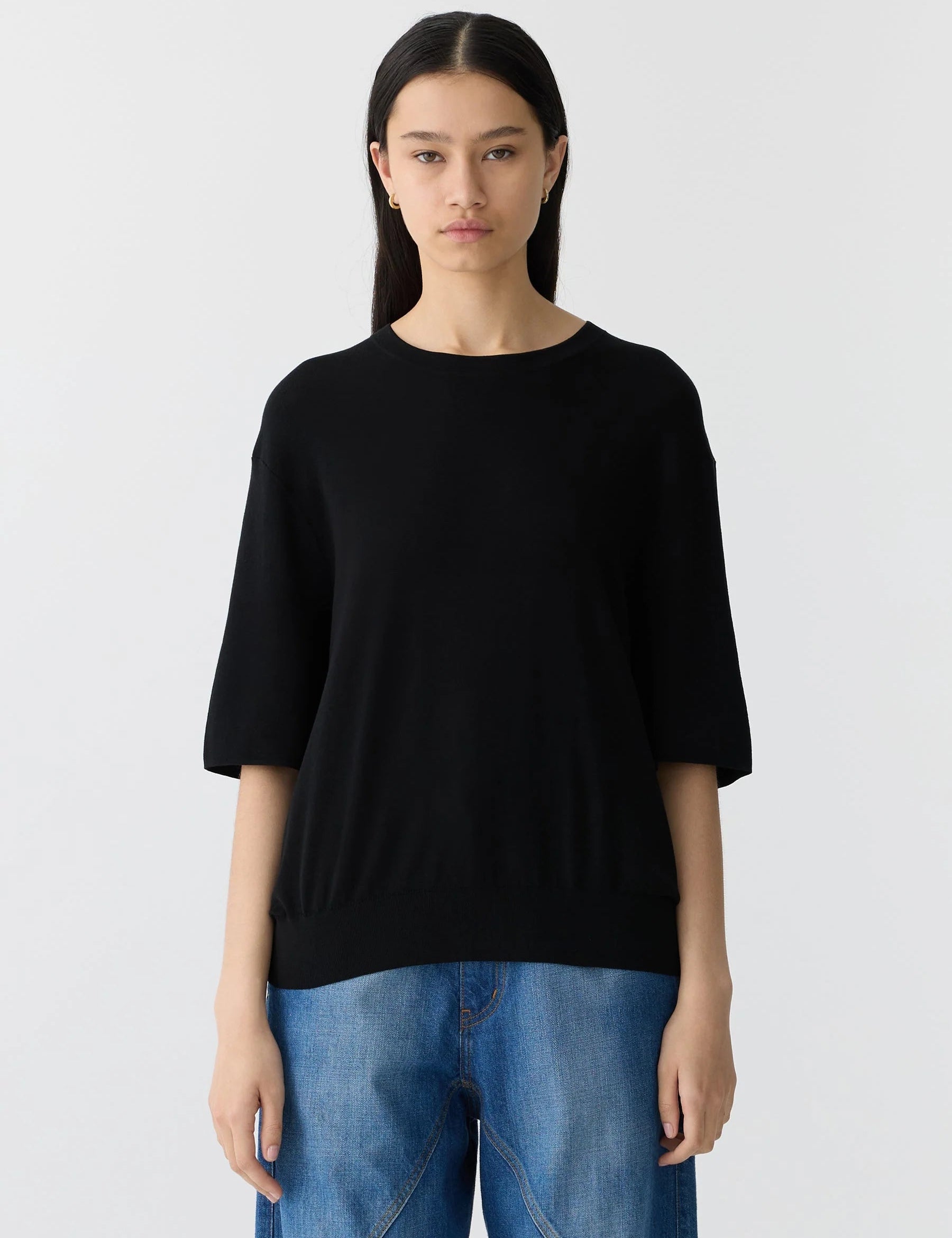 Mercerised Cotton Knit Tshirt Bassike