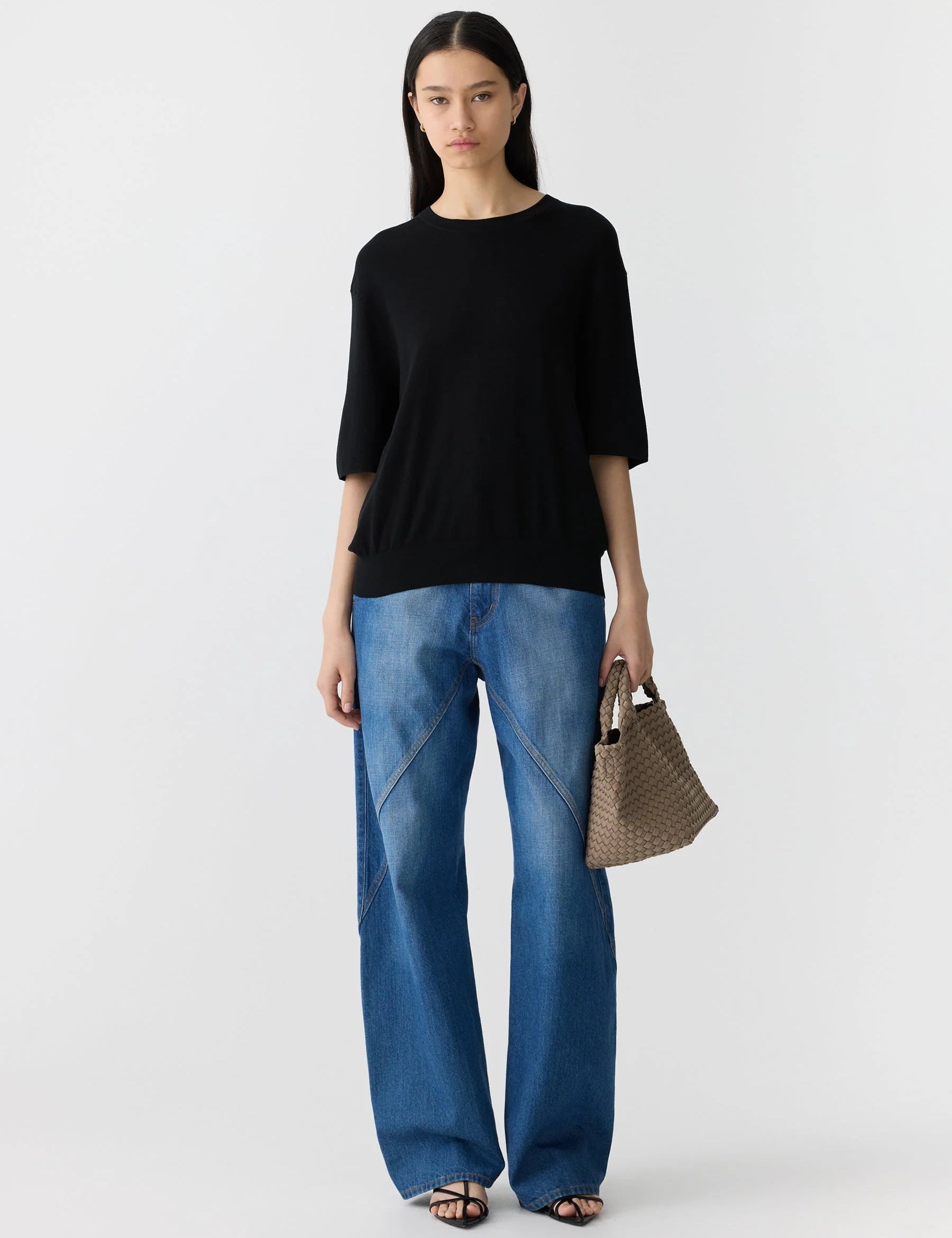Mercerised Cotton Knit Tshirt Bassike