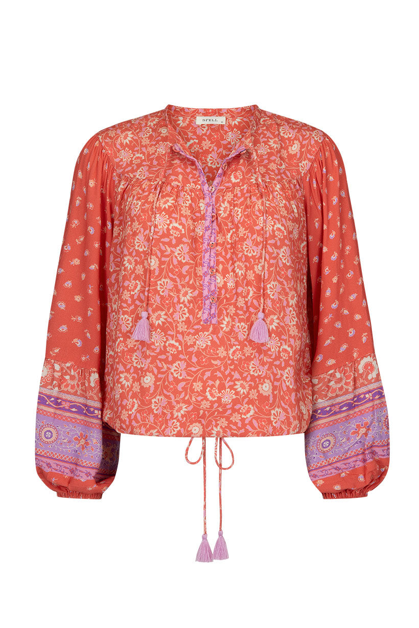 sunshine bandit blouse cayenne by spell 