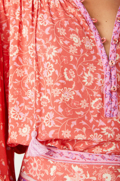 sunshine bandit blouse cayenne details