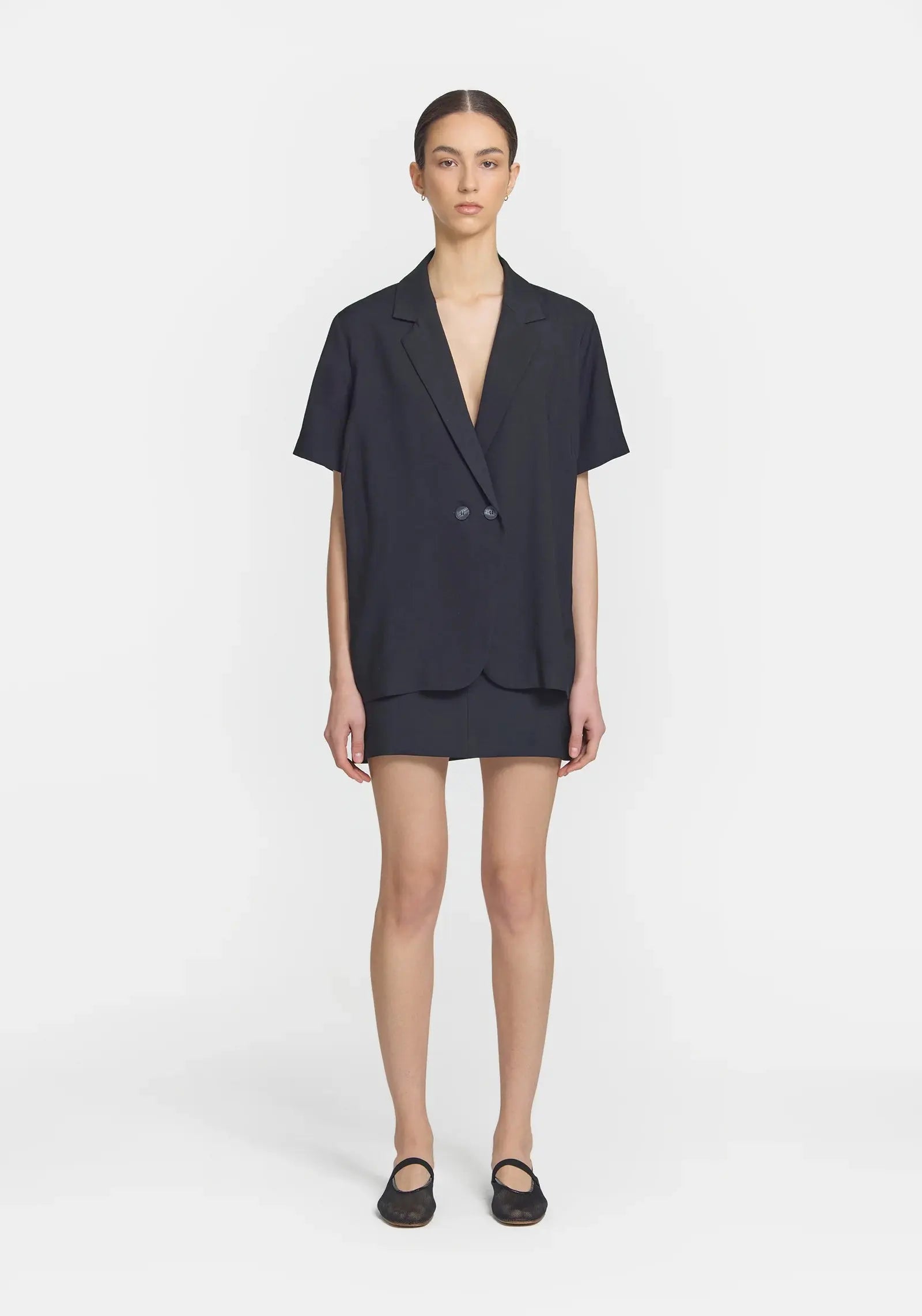 Hepburn Shirt in Black Viktoria + Woods