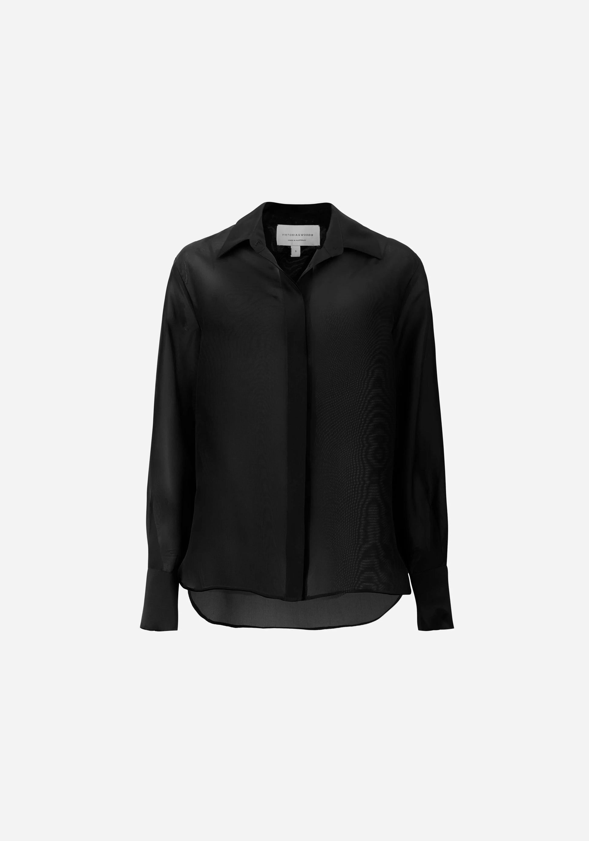 Songbird Silk Shirt Black