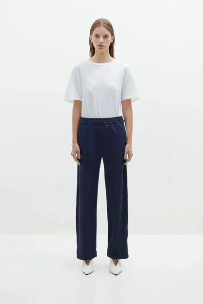 Twill Stripe Detail Pant in Ink / White by Bassike